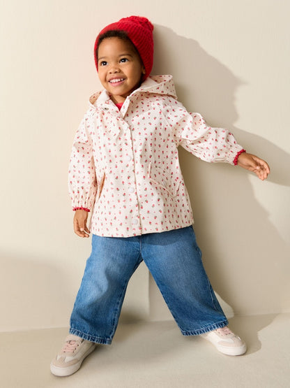 Ecru Floral Shower Resistant Printed Raincoat (9mths-7yrs) - Size 9-12 Months (74-80cm)