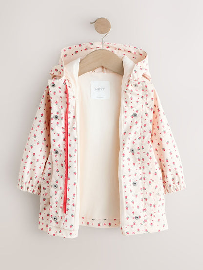 Ecru Floral Shower Resistant Printed Raincoat (9mths-7yrs) - Size 9-12 Months (74-80cm)