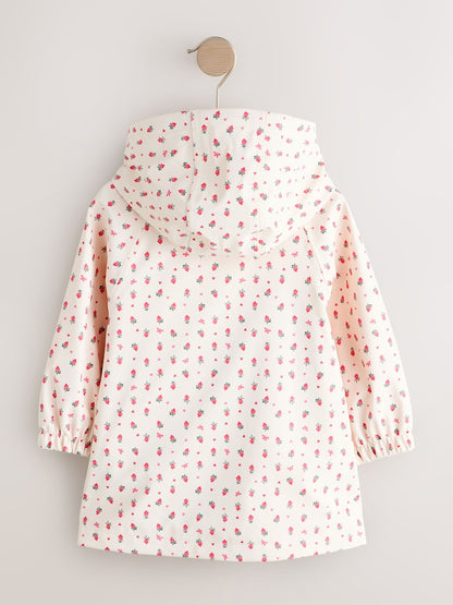 Ecru Floral Shower Resistant Printed Raincoat (9mths-7yrs) - Size 9-12 Months (74-80cm)