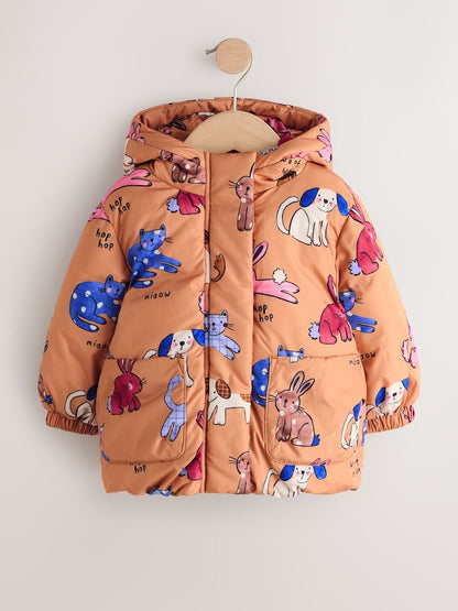Rust Character Shower Resistant Printed Coat (3mths-7yrs) - Size 3-6 Months (62-68cm)