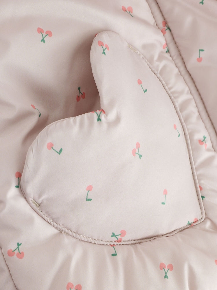 Light Pink Cherry Shower Resistant Printed Coat (3mths-7yrs) - Size 3-6 Months (62-68cm)