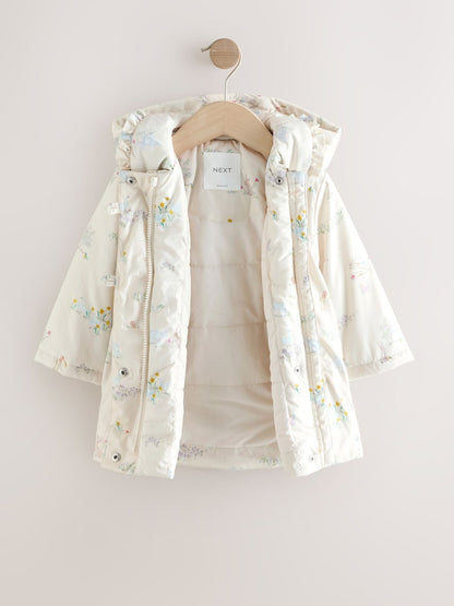 Spring Character Shower Resistant Printed Coat With Frill Collar (3mths-7yrs) - Size 3-6 Months (62-68cm)