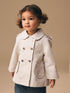 Neutral Bow Embroidered Shower Resistant Coat (3mths-7yrs) - Size 3-6 Months (62-68cm) - Neutral Bow Embroidered