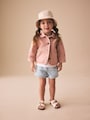 Pink Sun Back Print Denim Jacket (3mths-7yrs) - Size 3-6 Months (62-68cm)