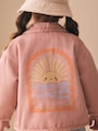 Pink Sun Back Print Denim Jacket (3mths-7yrs) - Size 3-6 Months (62-68cm)