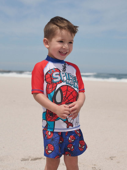 Spiderman Rash Vest and Swim Shorts Set (3mths-7yrs)