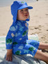 Blue Sunsafe Swimsuit and Hat Set (3mths-7yrs) - Blue / 4 - 5 Years (104 - 110cm)