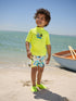 Yellow Short Sleeve Sunsafe Rash Vest and Swim Shorts Set (3mths-7yrs) - Size 3-6 Months (62-68cm) - Yellow