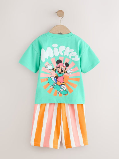 Green/Orange Mickey Mouse T-Shirt and Shorts Set (3mths-8yrs)