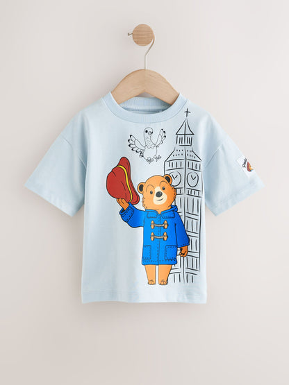 Blue Paddington Bear Short Sleeve T-Shirt (3mths-8yrs) - Size 3-6 Months (62-68cm)
