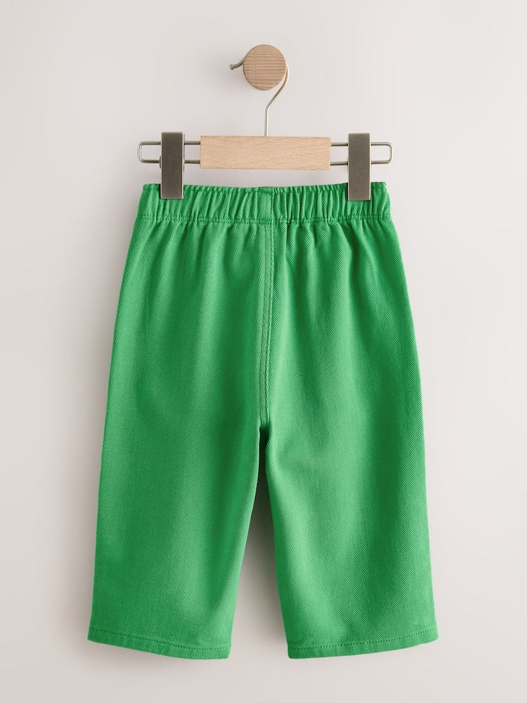 Green Pull On Wide Trousers (3mths-7yrs)