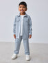 Baker by Ted Baker 3 Piece Textured Jacket T-Shirt and Trousers Set - Blue / 1.5 - 2 Years (86 - 92cm)