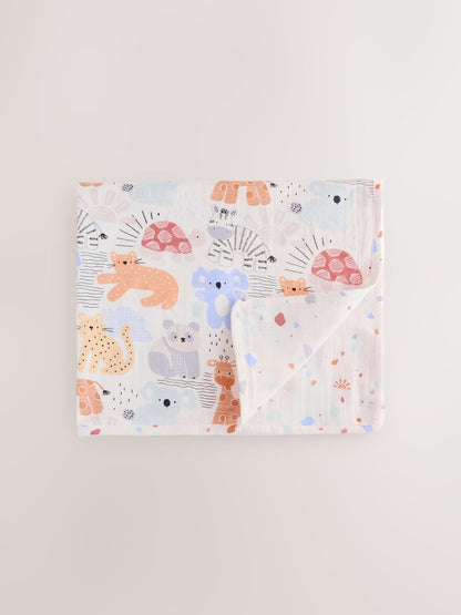 Safari Cotton Baby Muslin Blanket