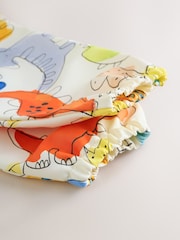 Blue Dinosaurs Weaning And Feeding Sleeved Bib - Size 6-12 Months (68-80cm)