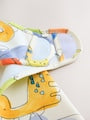 Blue Dinosaurs Weaning And Feeding Sleeved Bib - Size 6-12 Months (68-80cm)