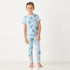 Juniors All-Over Graphic Print Short Sleeves T-shirt and Elasticated Joggers - Blue / 2-3 yrs