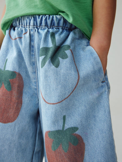 Mid Blue Tomato Printed Jeans (3mths-7yrs)