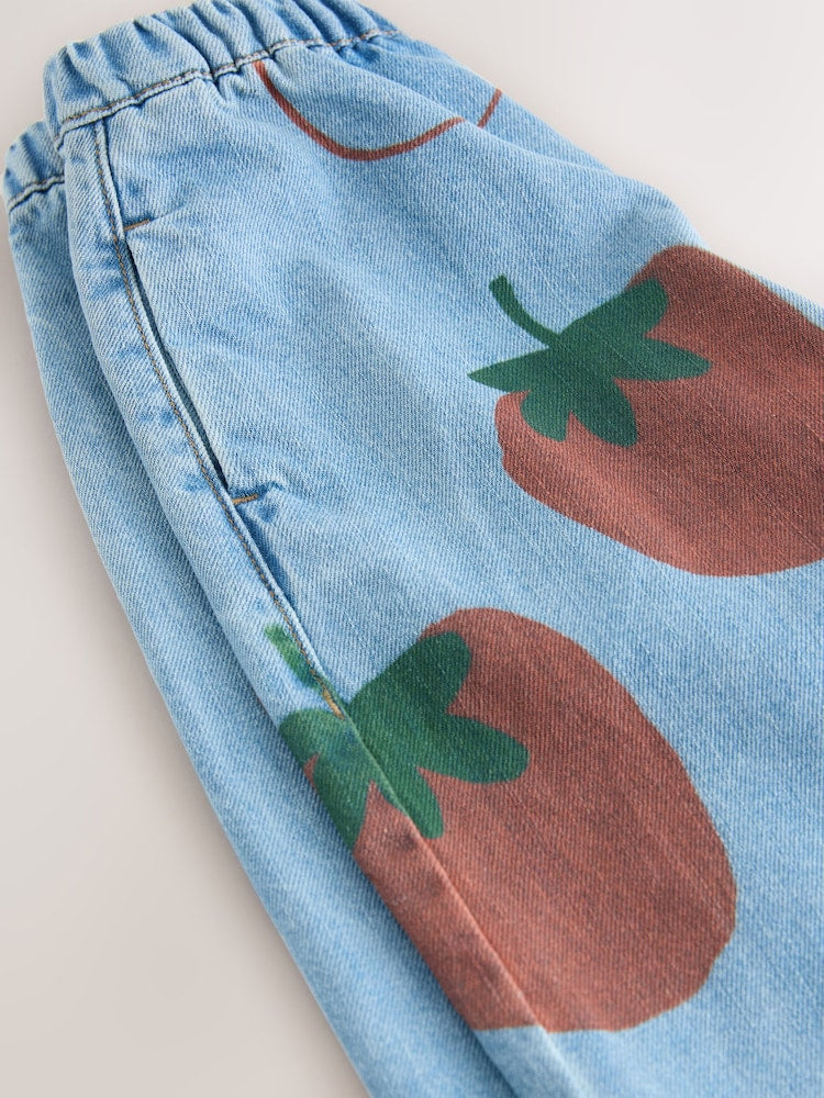 Mid Blue Tomato Printed Jeans (3mths-7yrs)