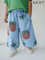 Mid Blue Tomato Printed Jeans (3mths-7yrs) - Size 3-6 Months (62-68cm)