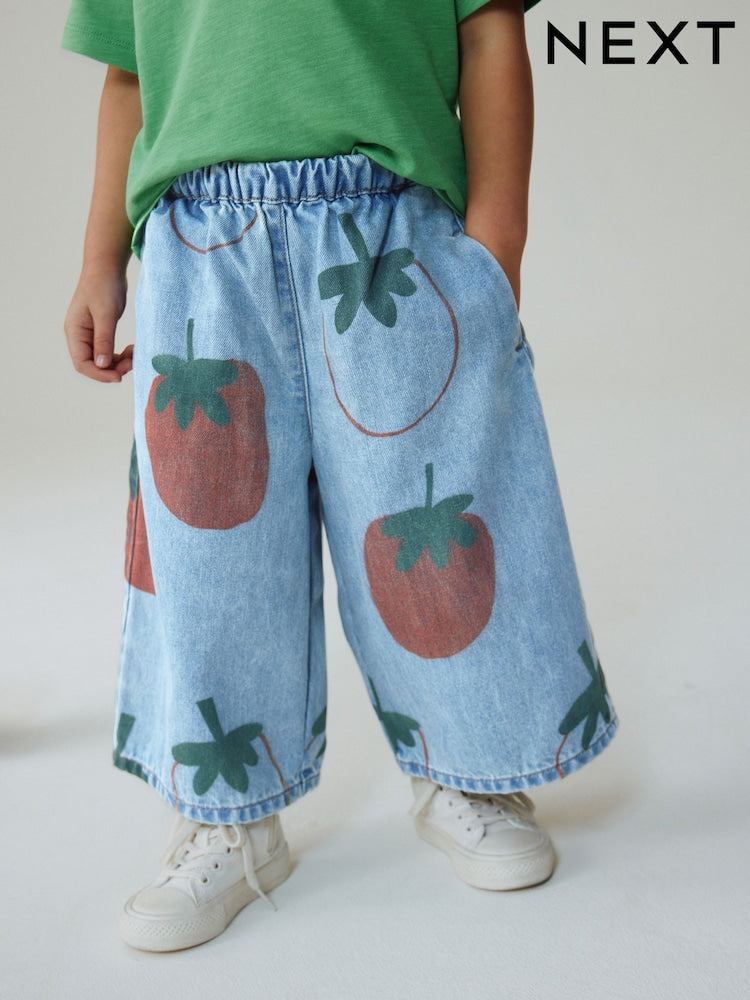Mid Blue Tomato Printed Jeans (3mths-7yrs)