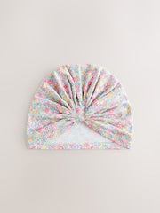 Pink Ditsy Jersey Turban Beanie 2 Pack (3mths-16yrs) - Size 3-9 Months (62-74cm)
