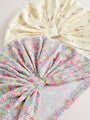 Pink Ditsy Jersey Turban Beanie 2 Pack (3mths-16yrs) - Size 3-9 Months (62-74cm)