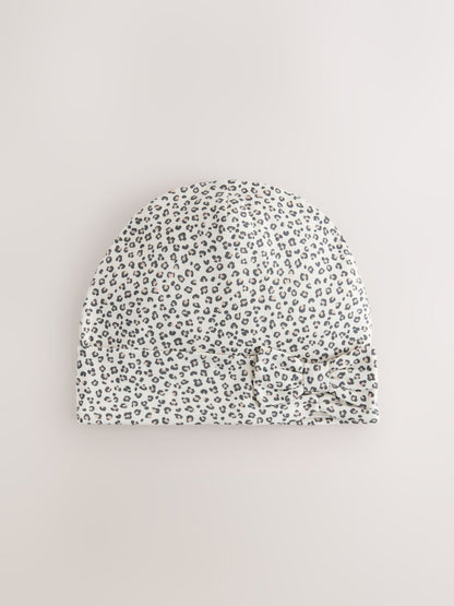 Stone Bow Jersey Beanie 2 Pack (3mths-16yrs)