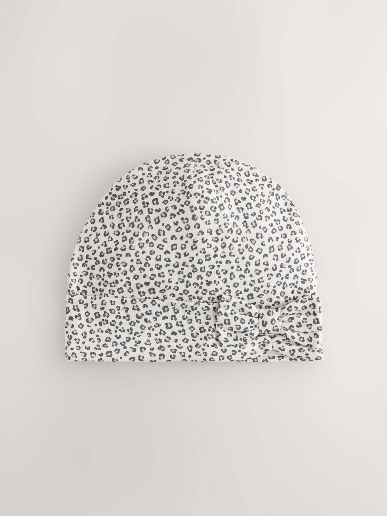 Stone Bow Jersey Beanie 2 Pack (3mths-16yrs) - Size 3-9 Months (62-74cm)
