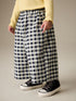 Black/White Floral Gingham Trousers (3mths-7yrs)