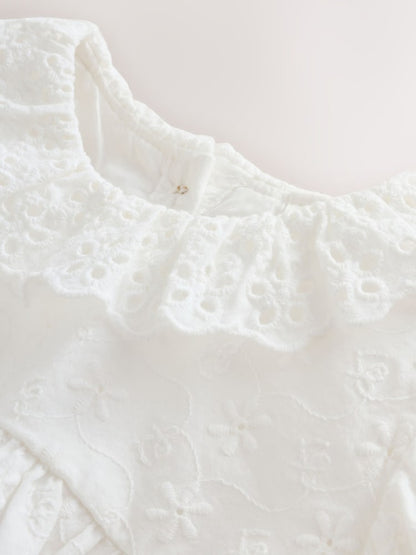 White Baby Bloomer Romper (0mths-2yrs)