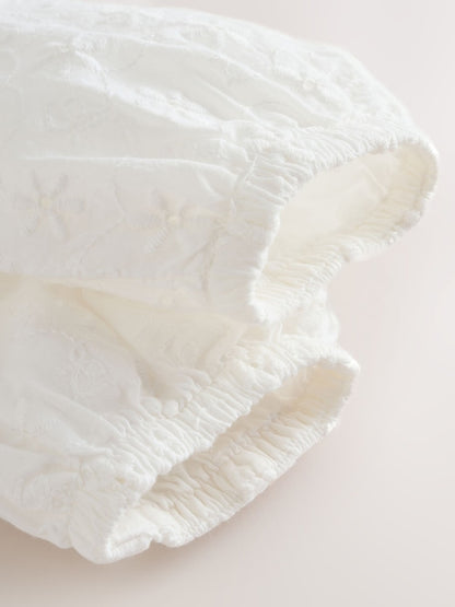White Baby Bloomer Romper (0mths-2yrs)