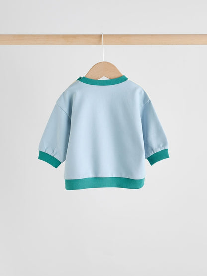 Blue Milk Club Sweatshirt and Shorts Baby Set (0mths-2yrs)