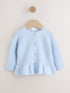 Blue Peplum Baby Knitted Cardigan (0mths-2yrs) - Size 50cm (First Size)