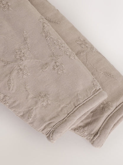 Neutral Broderie Popper Through Baby Jacket (0mths-2yrs) - Size Up to 1 Month (56cm)