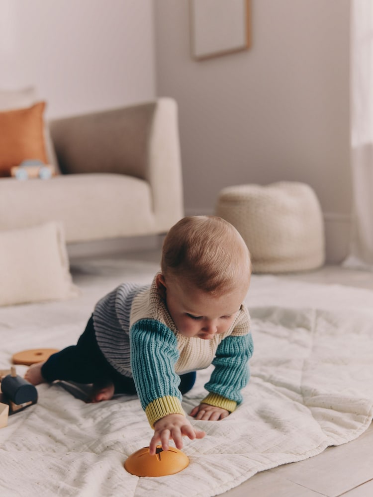 Blue Colourblock Jumper and Leggings Baby Set (0mths-2yrs)