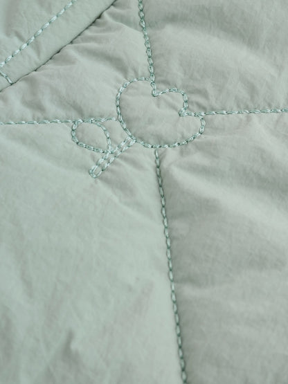 Sage Green Tulip Quilted Nylon Baby Jacket (0mths-2yrs)