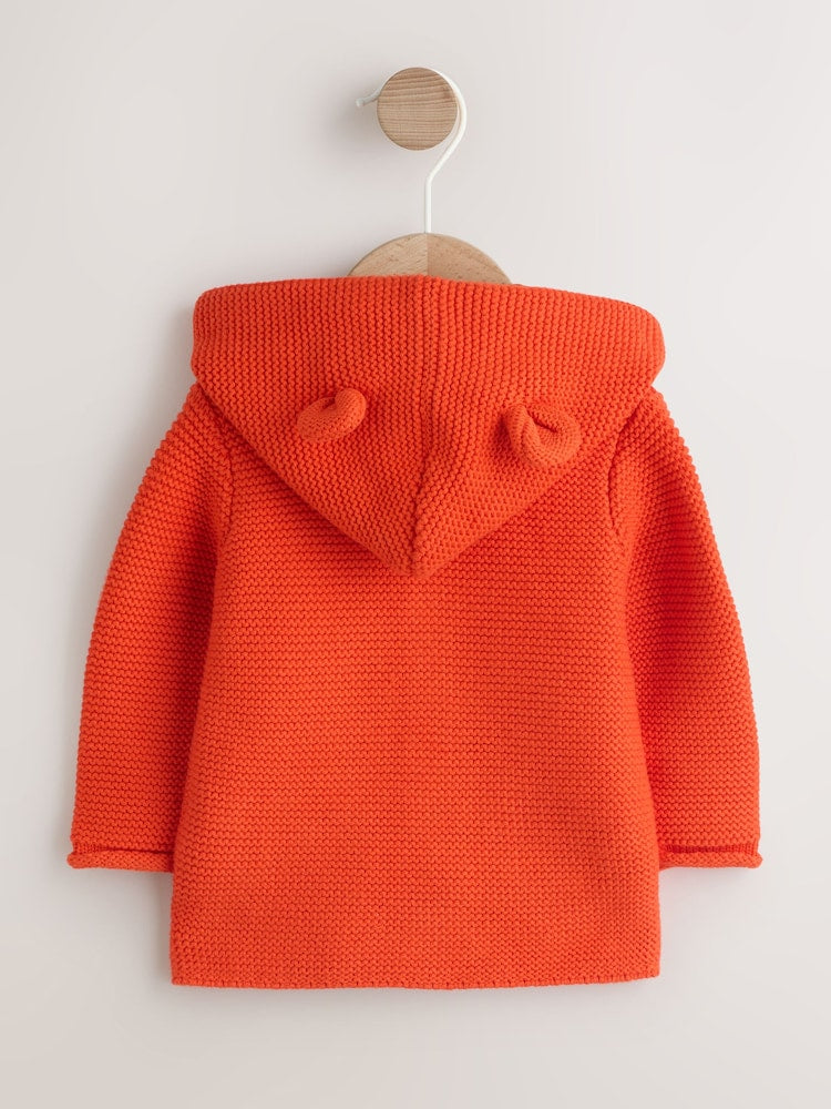 Orange Knitted Baby Cardigan (0mths-2yrs) - Size 50cm (First Size)