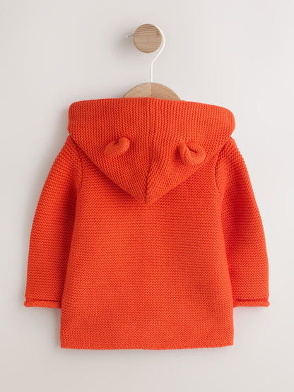 Orange Knitted Baby Cardigan (0mths-2yrs) - Size 50cm (First Size)