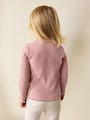Pink Bunny Long sleeve Embroidered Ribbed Top (3mths-7yrs) - Size 3-6 Months (62-68cm)