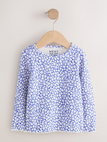 Blue Rib Long Sleeve Top (3mths-7yrs)