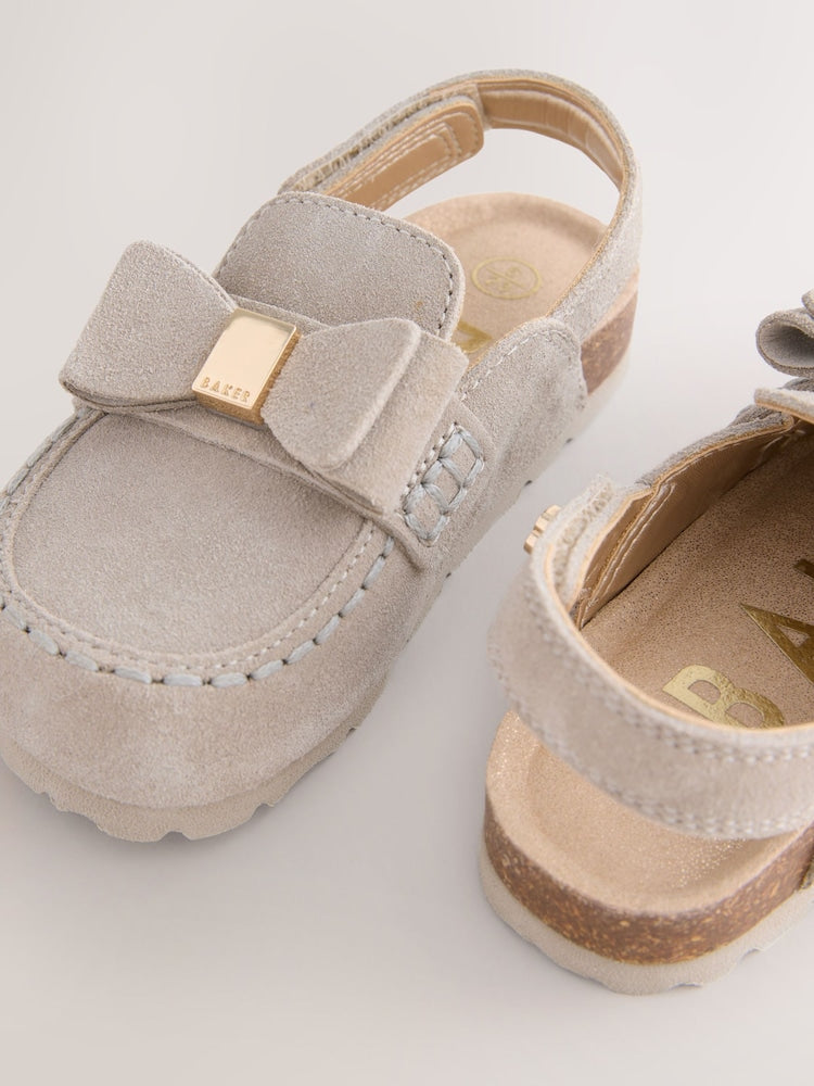 Baker by Ted Baker Bow Mocassin Mule Clog Sandals