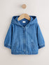 Charcoal Grey Denim Hooded Zip Through Baby Jacket (0mths-2yrs) - 12-18 Months (80-86cm)