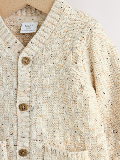 Natural Milk Club Embroidered Baby Cardigan - Size 50cm (First Size)