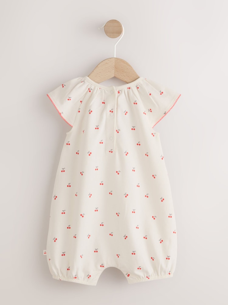 White Cherry Embroidered I love my Mummy