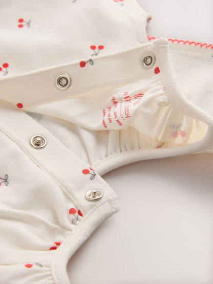 White Cherry Embroidered I love my Mummy