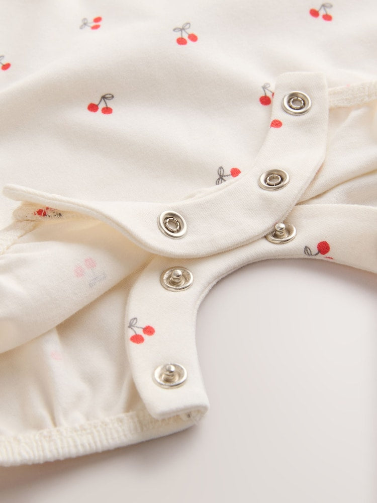 White Cherry Embroidered I love my Mummy