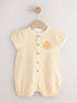 Yellow Little Chick Baby Woven Romper (0mths-3yrs) - Yellow Little Chick / 12-18 Months (80-86cm)