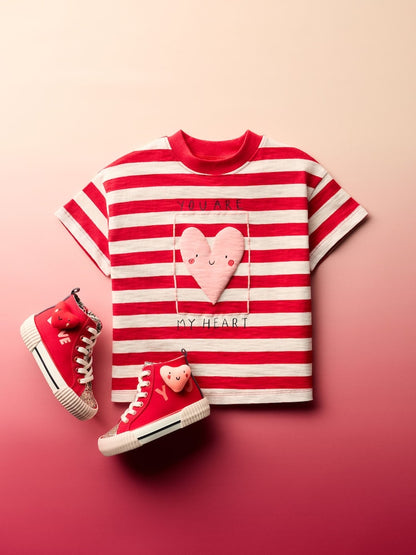 Red Heart Short Sleeve T-Shirt (3mths-7yrs)