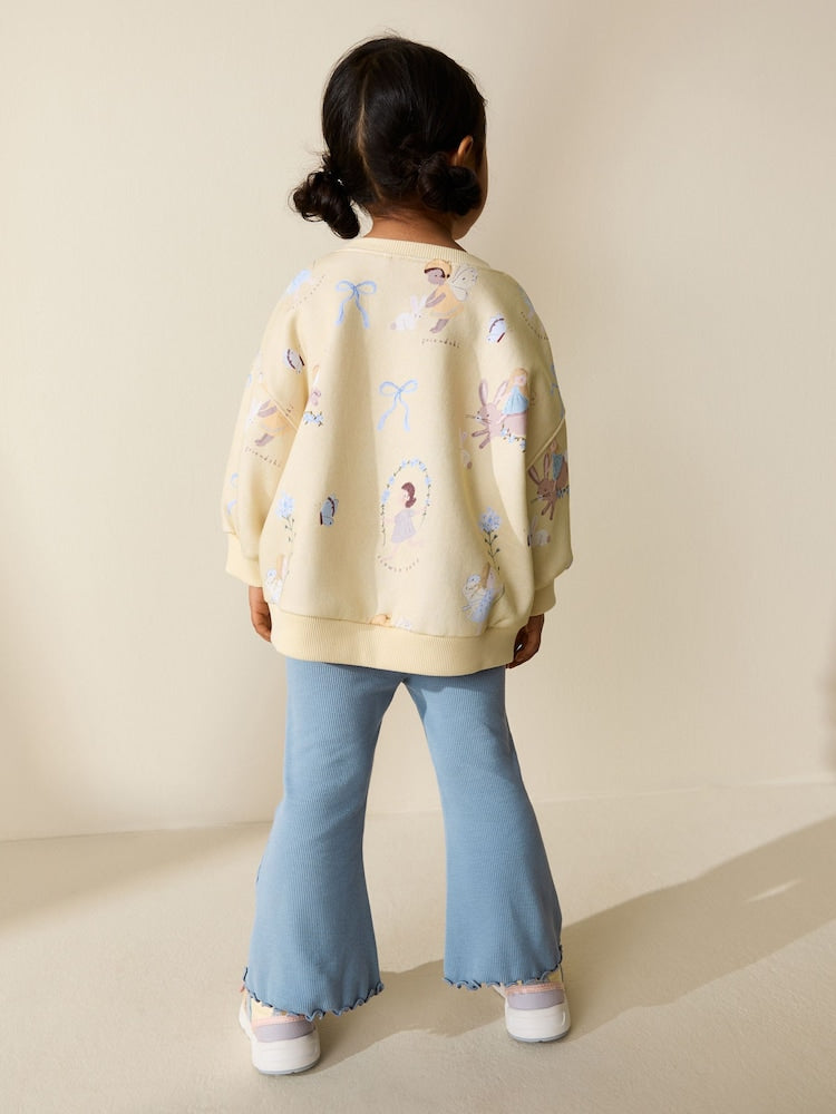 Yellow/Blue Fairy Sweatshirt &amp; Flare Leggings Set (3mths-7yrs)