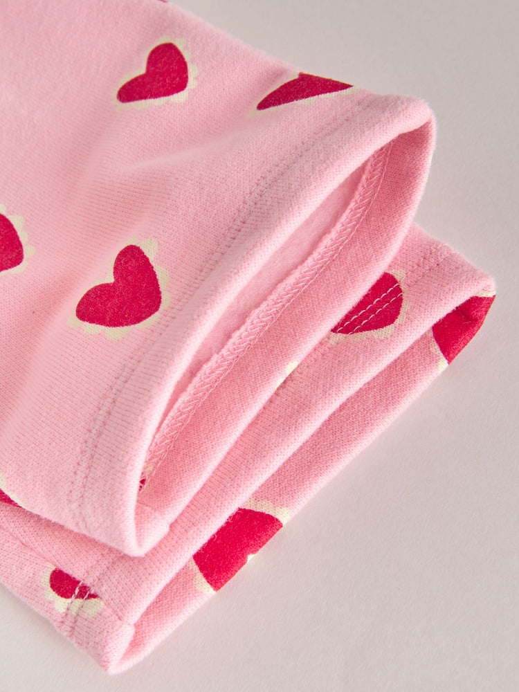 Pink Heart Baby Sweat Top And Joggers Set 2 Piece (0mths-2yrs)